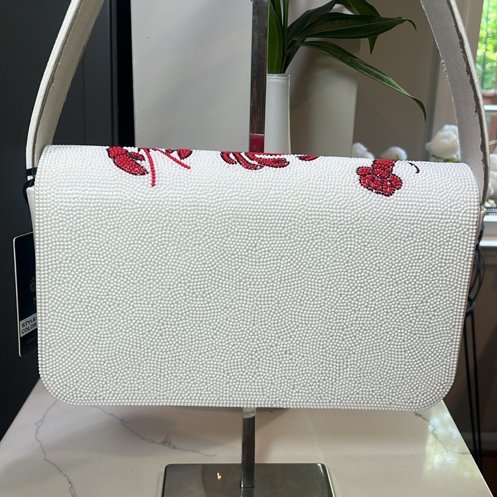 Sincerly Jules Beaded Crab Purse Shoulder Bag with Red Crab NWT - Picture 9 of 13